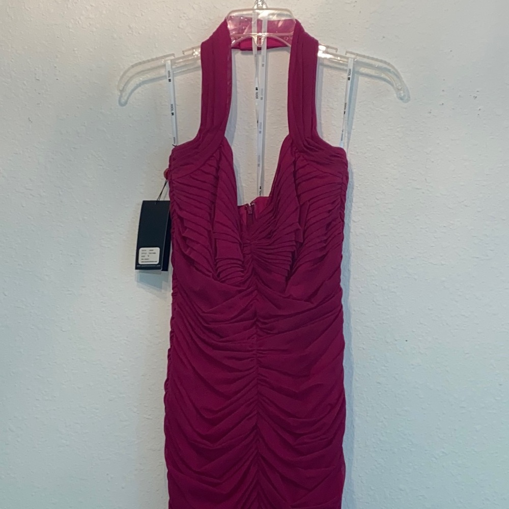 NWT TADASHI Halter Pink Formal Dress